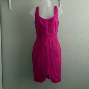Trina Turk Hot Pink Magenta Bodycon Dress Work Party Cocktail Size 2